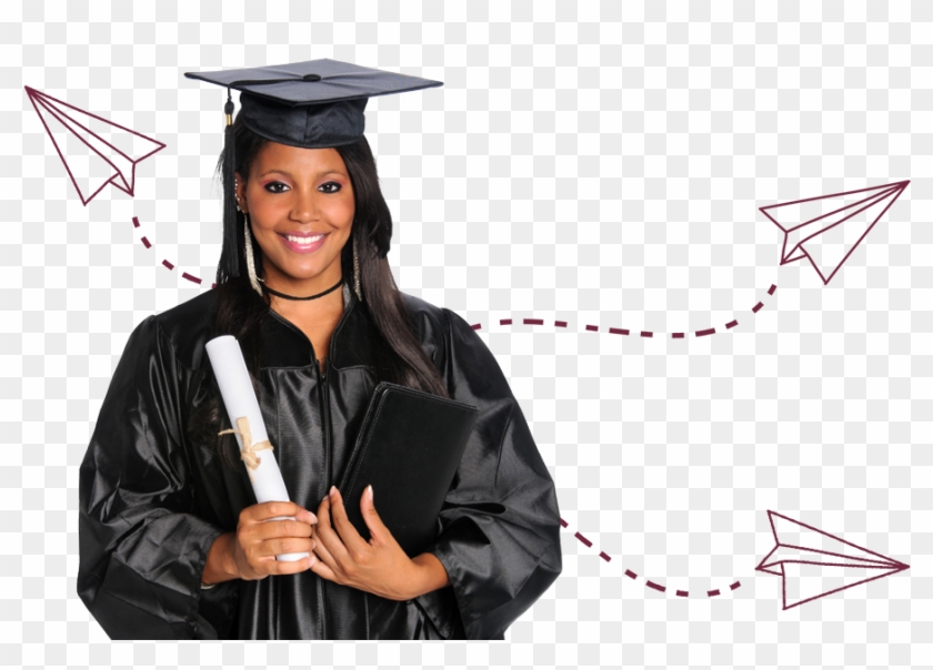 "a Picture Of A Pretty Black Woman In A Graduation - Graduation Istock Clipart #5572170