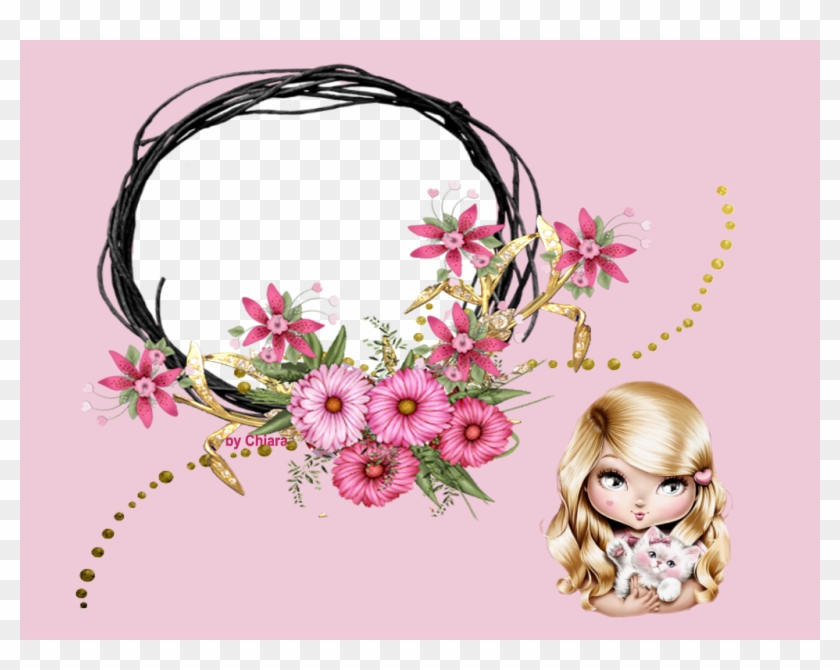 Junto Com Suas Amigas A Jolie É Capaz De Refletir Delicadeza, Clipart #5572253