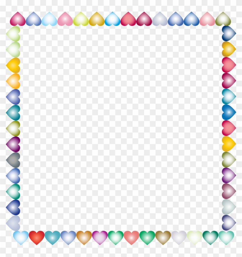 This Free Icons Png Design Of Prismatic Hearts Frame - Easter Frame Clipart