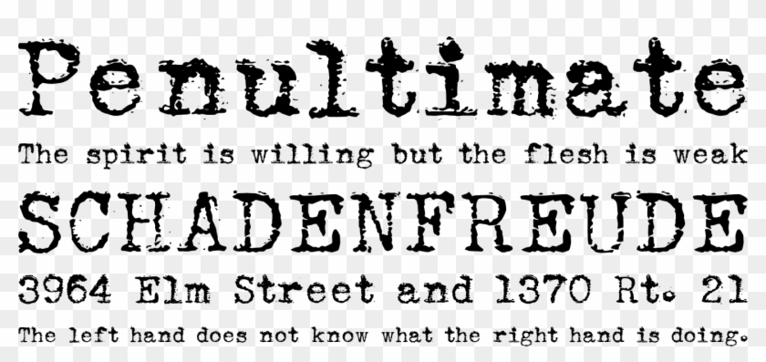 Sears Tower Font Phrases - Typo Machine À Écrire Clipart