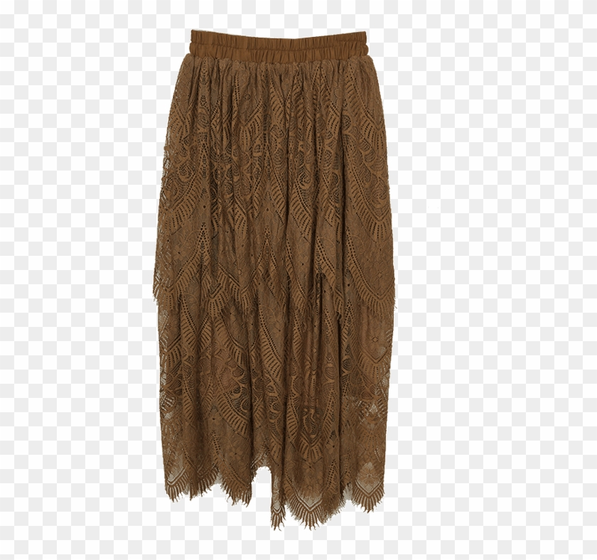 Tiered Lace Overlay Skirt - Overskirt Clipart #5573286