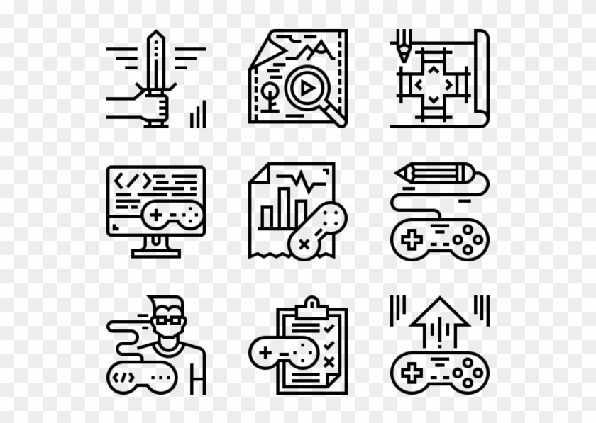 Game Development - White Icons Png Clipart #5573545