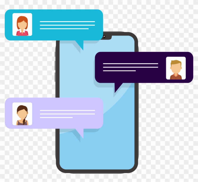 Phone With Messages Clipart #5575304