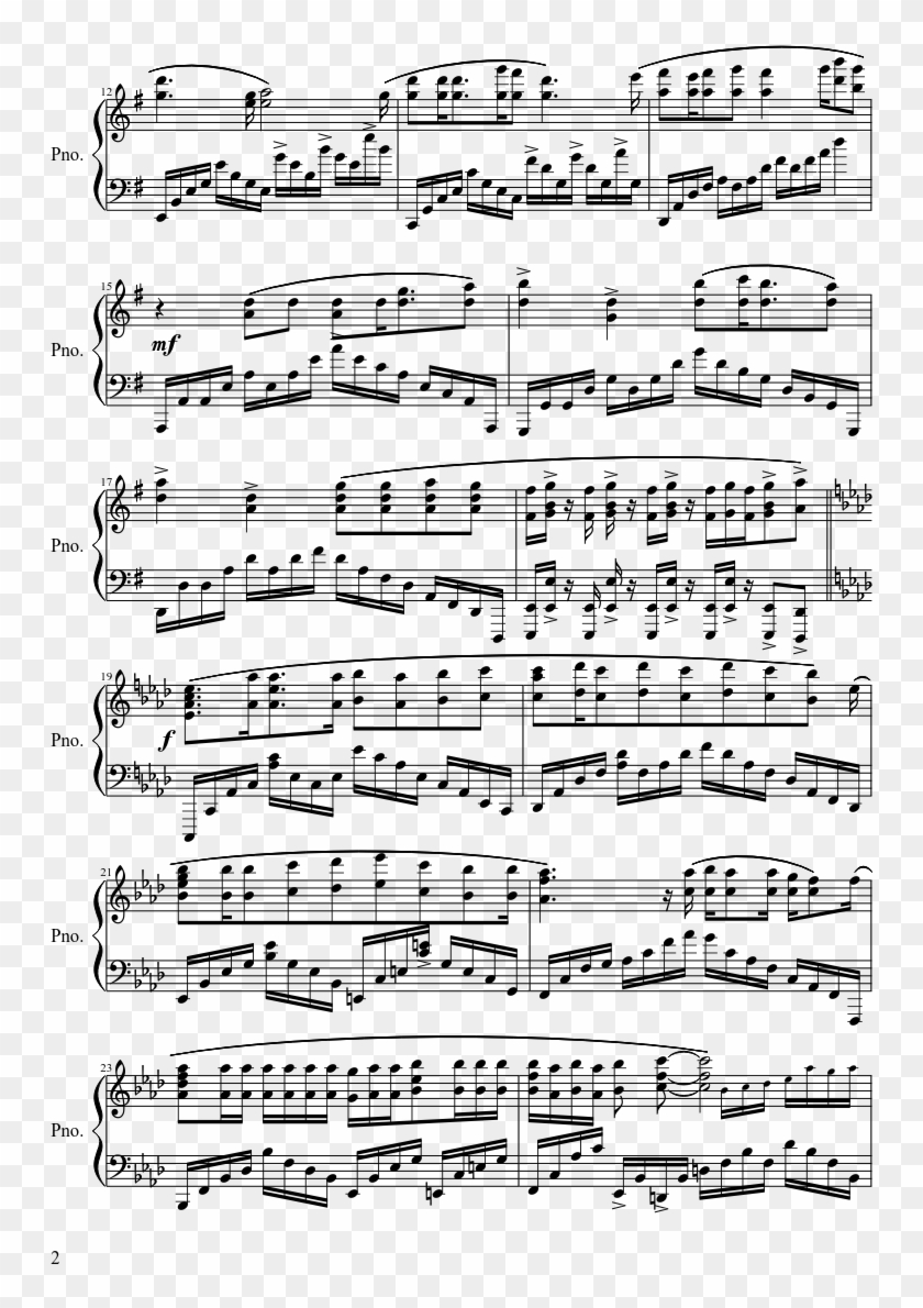 Oracion Sheet Music Composed By Ai Kayano 2 Of 8 Pages - Game No Life Drum Sheet Clipart