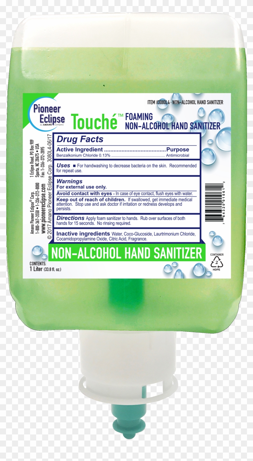 3080 Touche Foaming Non Alcohol Hand Sanitizer Media - Gas Clipart #5576485