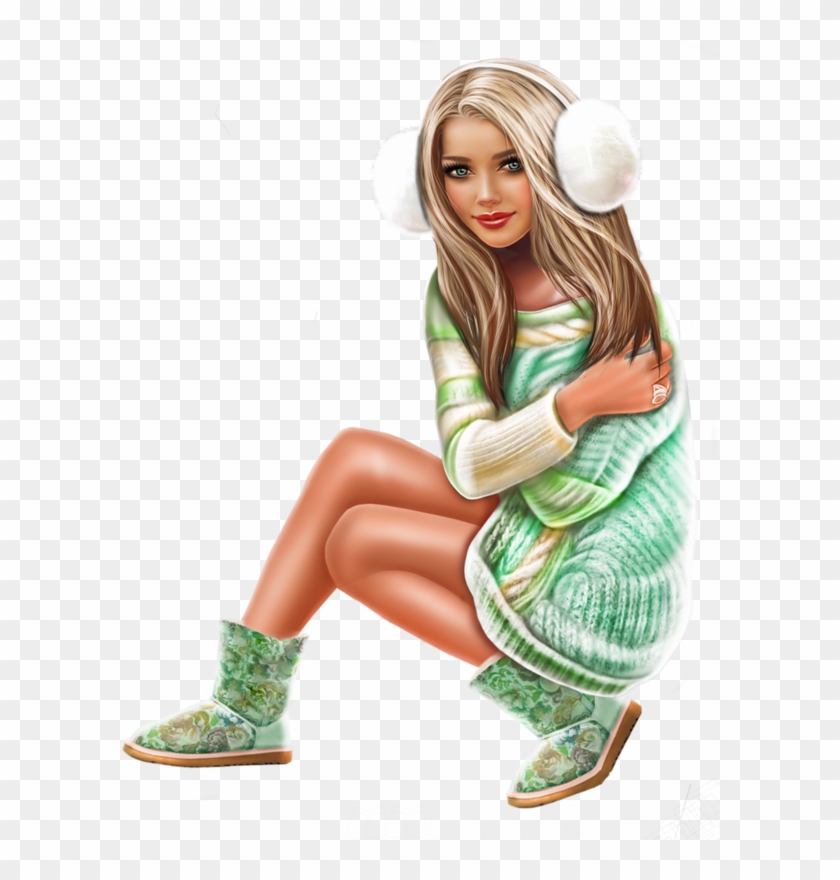 Women Woman Girls Clipart - Tubes Femmes Avec Animaux - Png Download #5576586