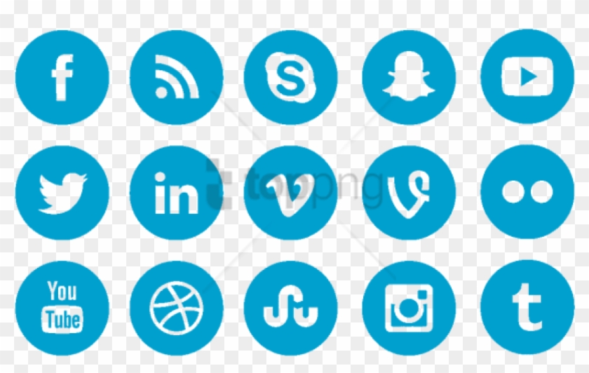 Facebook Twitter Youtube Social Media Icon, Facebook - Blue Social Media Icons Png Clipart #5576816