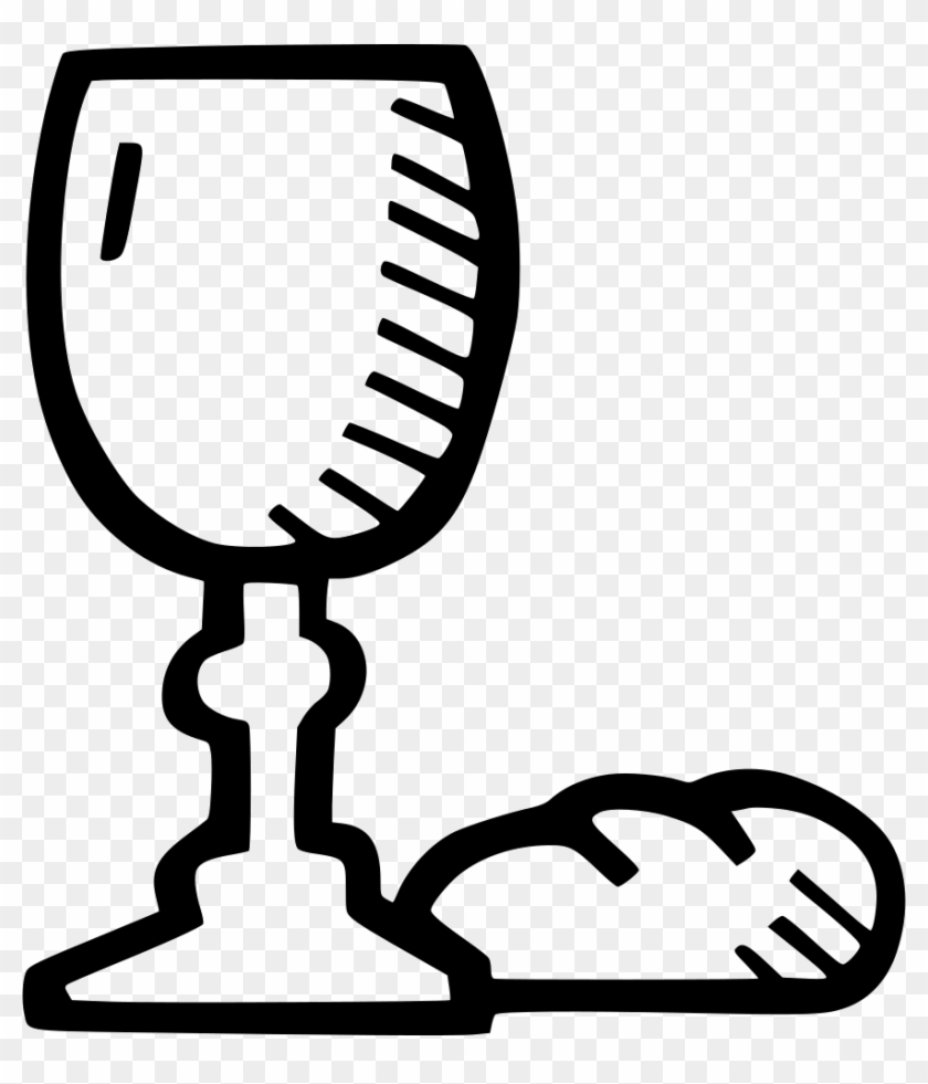 Bread And Png - Bread And Wine Black And White Clip Art Transparent Png #5577534