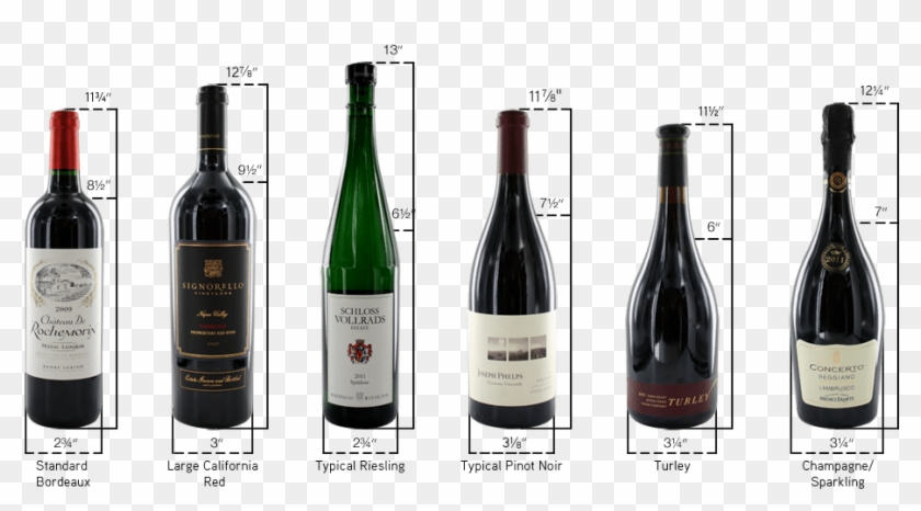 When We Reference Bottle Capacity For Our Wine Cellars, - Wine Bottle Size Inches Clipart