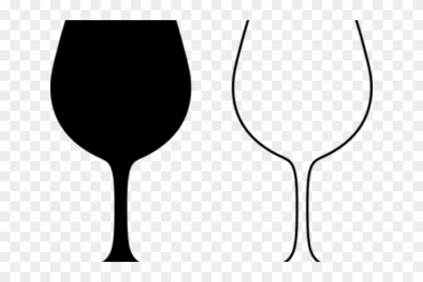 Goblet Clipart Wine Bottle - Black Wine Glass Clip Art - Png Download #5578647