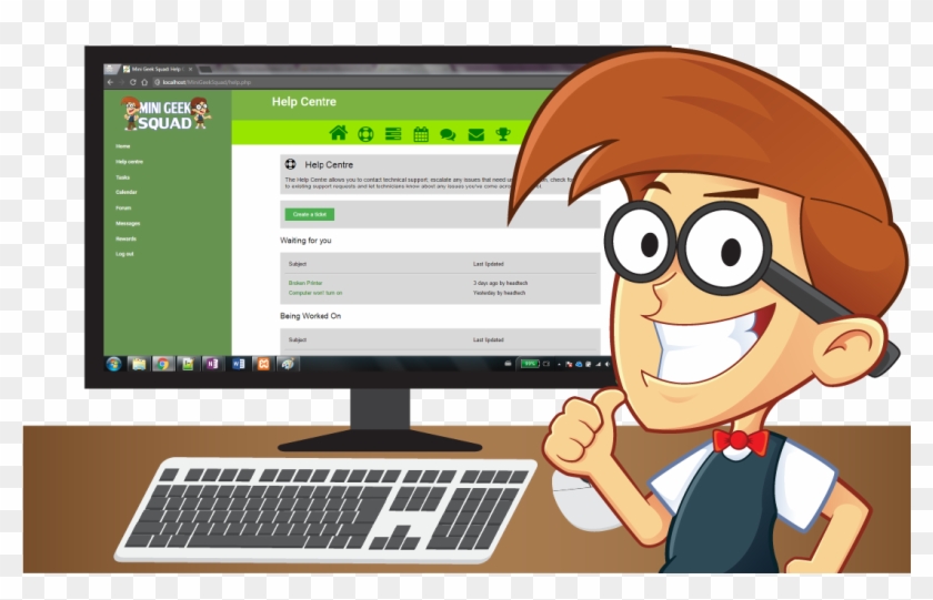 Mini Geek Portal - Cartoon Clipart