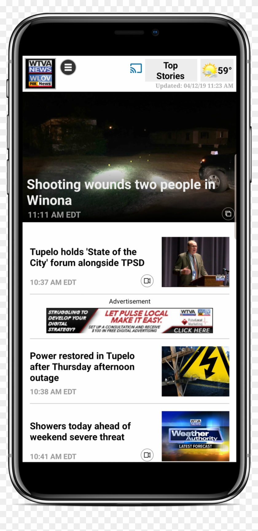 Ios & Android News Apps - Smartphone Clipart #5578835