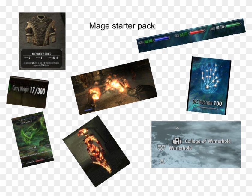 My First Meme - Skyrim Destruction Clipart