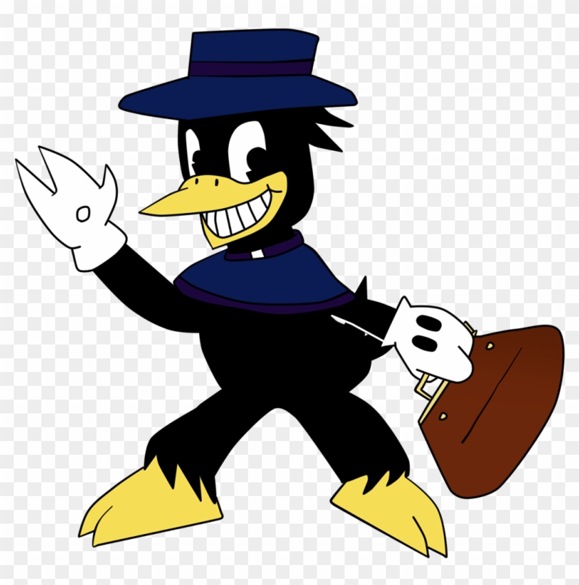 The Comedic Crow - Bendy Casper Crow Ink Clipart
