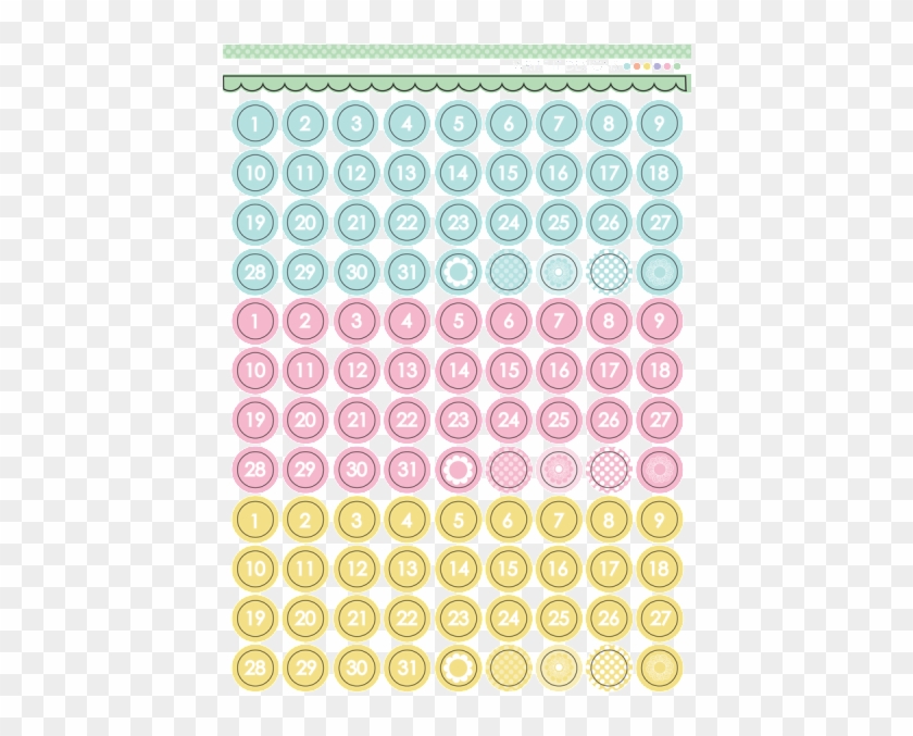 Circle Number Stickers Number Dot Stickers Soft Write - Number Stickers For Planner Clipart