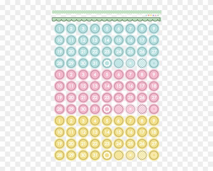 Circle Number Stickers Number Dot Stickers Soft Write - Number Stickers For Planner Clipart #5581158