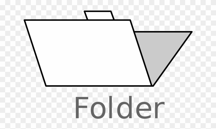 Free Folder Labelled - Black-and-white Clipart #5581161