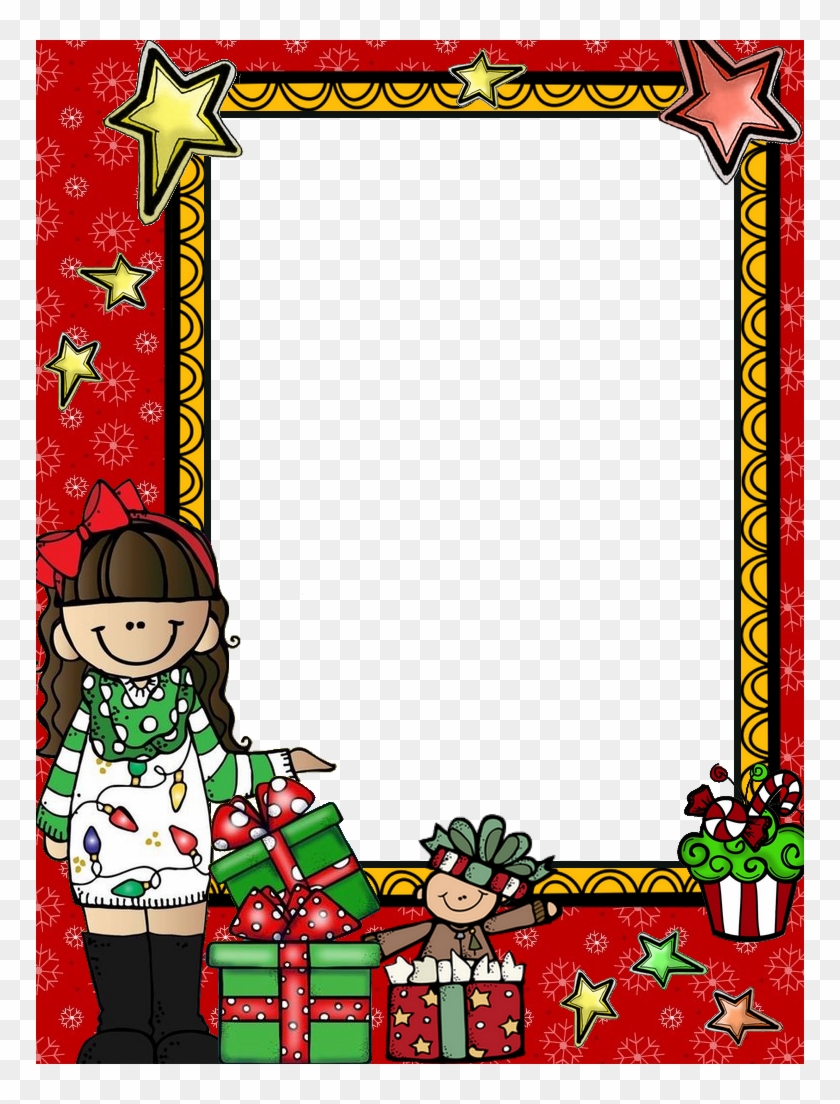 Christmas Frame Png Preschool Christmas, Christmas - Bordes De Caratulas Navideños Clipart #5581895