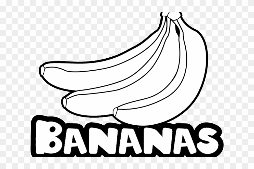 Banana Clipart Name - Line Art - Png Download