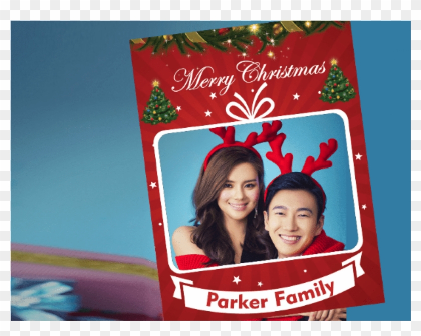 Glittery Stars Christmas Card Style Photo Booth Prop - Love Quotes In Hindi Clipart