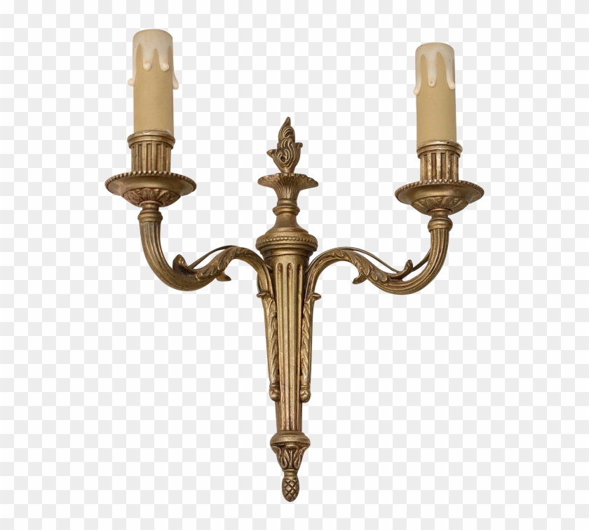 Antique French Louis Xvi Style Bronze Wall Sconce Torch - Antique Clipart