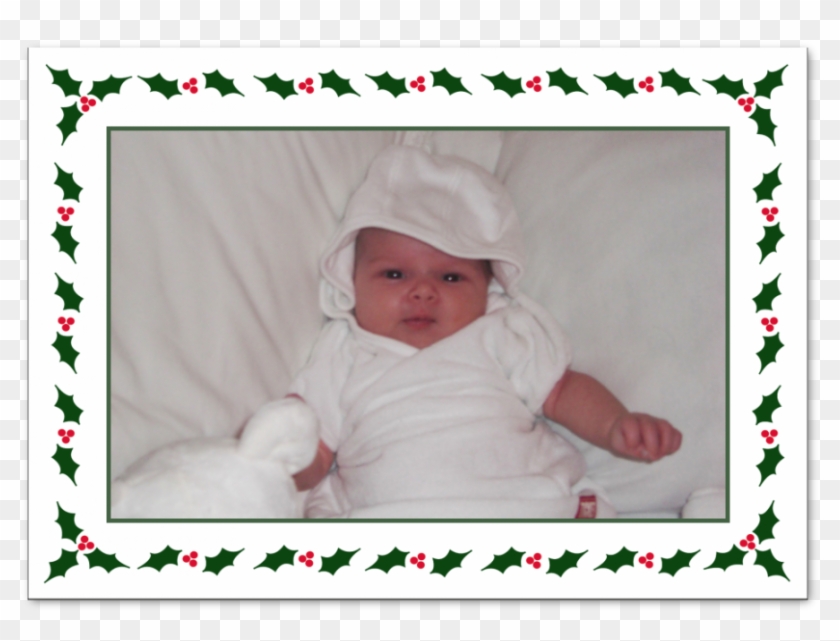 Christmas Photo Cards "holly Frame" - Picture Frame Clipart