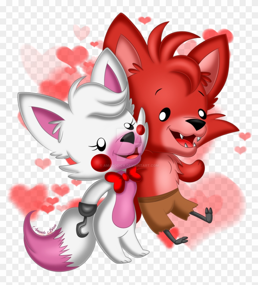 Fnaf Foxy X Mangle Cute - Mangle Fnaf And Foxy Clipart