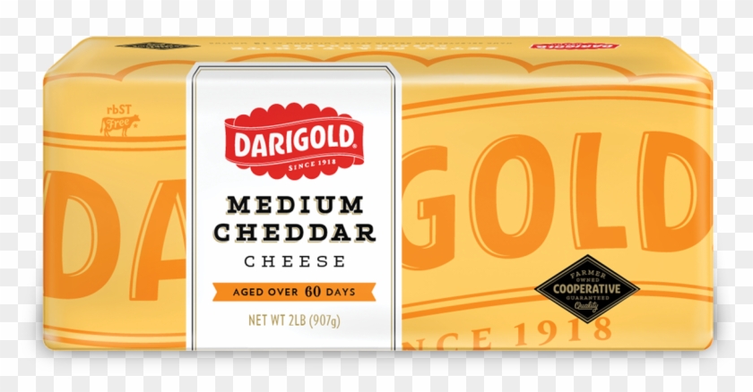 Medium Cheddar Cheese - Darigold Milk Clipart