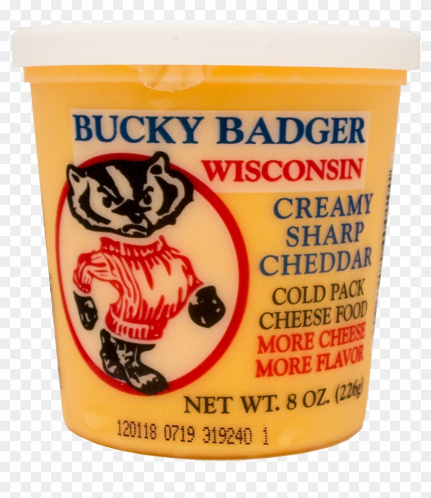 Bucky Badger Sharp Cheddar Cheese Cup - Cold Pack Cheese Clipart