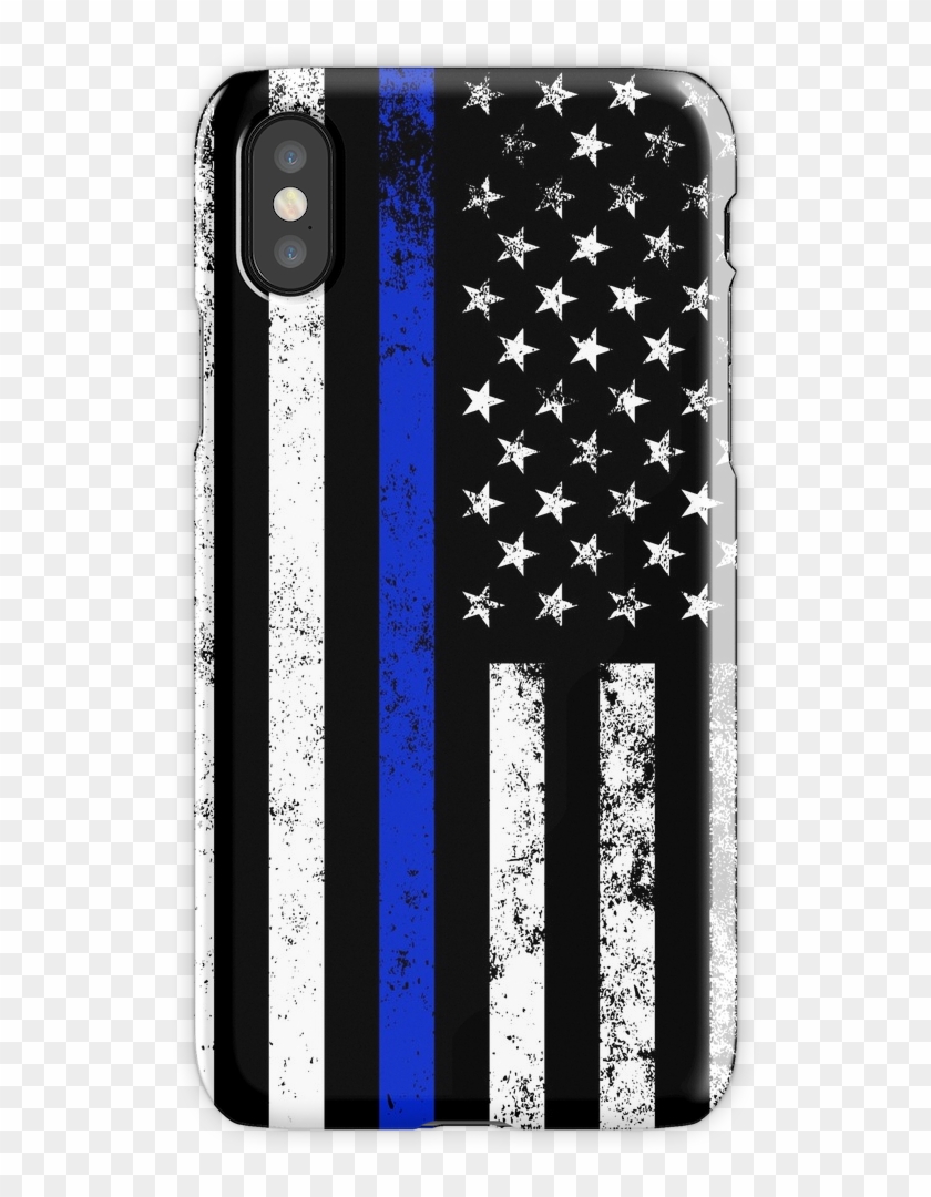Police Styled Distressed Vertical American Flag Iphone - American Police Flag Vertical Clipart