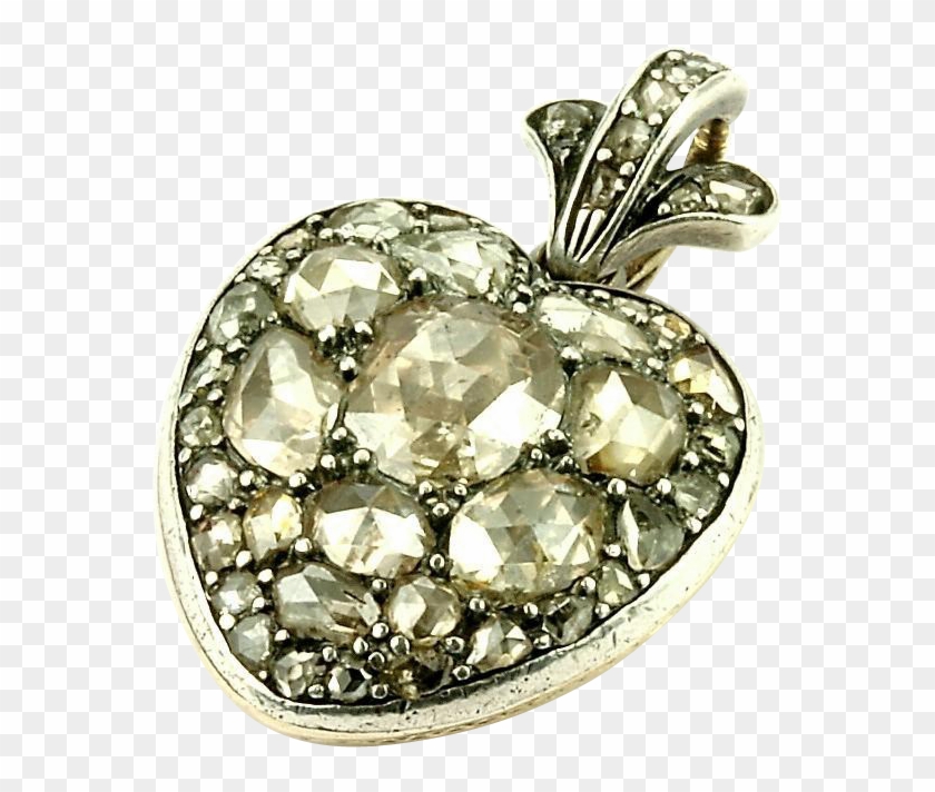 A Splendid Georgian 'flaming Heart' Diamond Locket, - Diamond Clipart #5584592