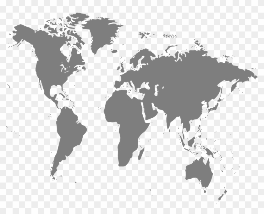Free Png Peta Dunia Png Image With Transparent Background - Gray World Map Clip Art #5584795