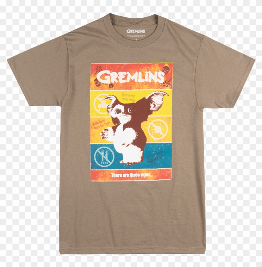 The Gremlins 3 Rules T-shirt Mens Retro Movie Licensed - Gremlins Clipart #5585120