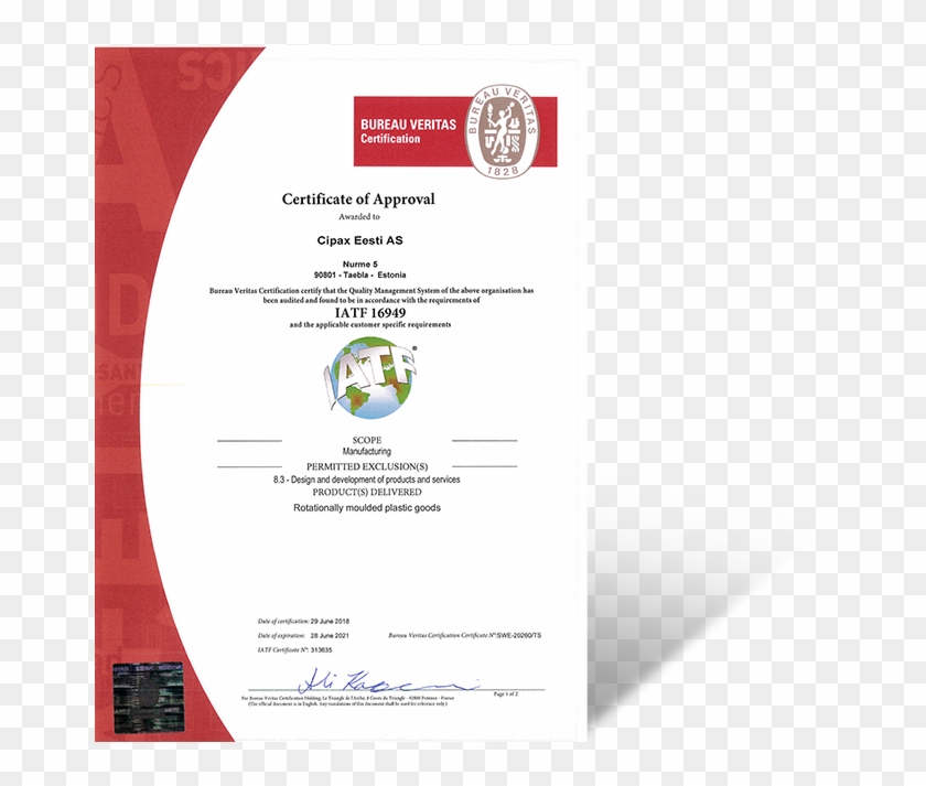 Certifikat Ss-en Iso/ts - Iso 9001 Clipart #5585323