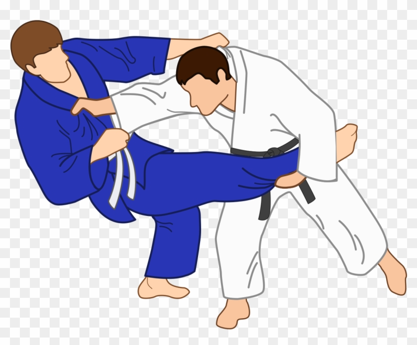 Kibisu Gaeshi - Single Leg Takedown Judo Clipart