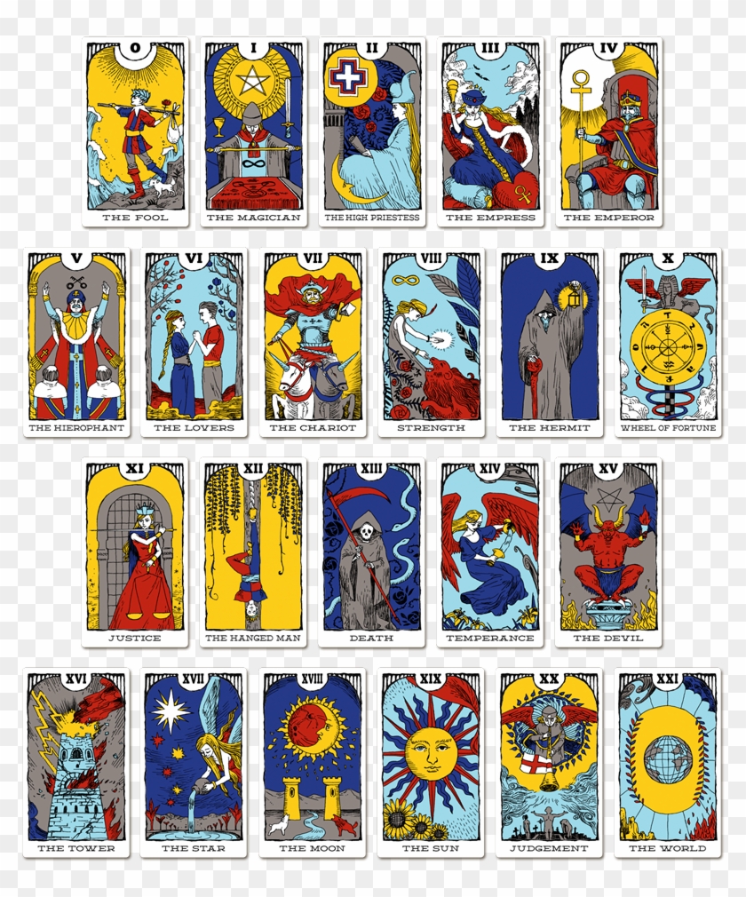 22x Card Illustrations - Major Arcana Clipart