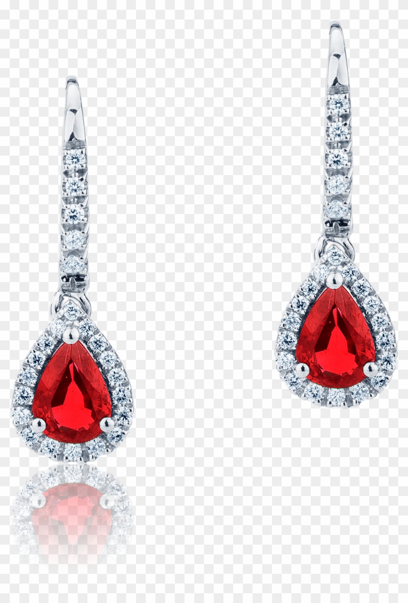 Earrings With Drop Ruby And Diamonds Contour - Orecchini Zaffiro Blu Visconti Clipart #5588114