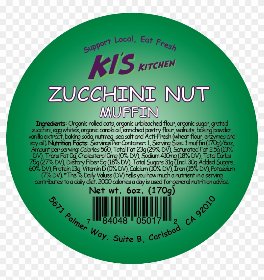 Zucchini Nut Muffin - Circle Clipart