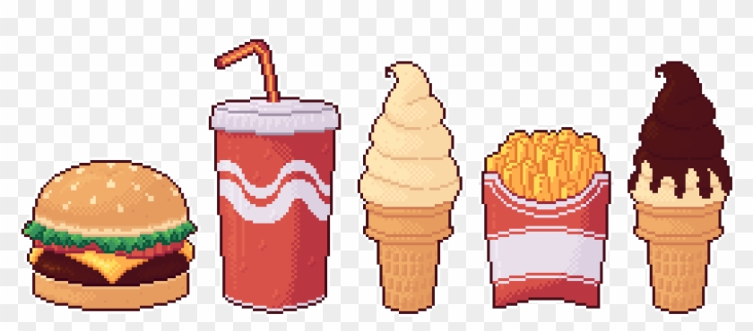 Pixel Fare - Fast Food Png Pixel Clipart