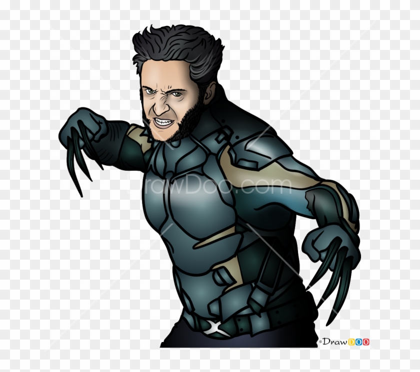 Hugh Jackman Png - Draw X Men Wolverine Clipart #5589173