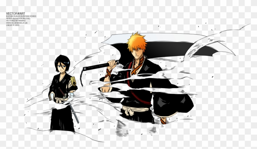 Kuchiki Rukia, Kurosaki Ichigo - New Zangetsu Shikai Clipart