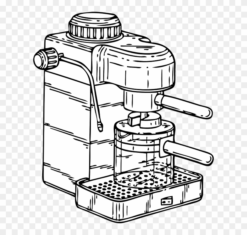 Coffee Machine Espresso Maker Drink Cafe - Espresso Machine Clipart - Png Download