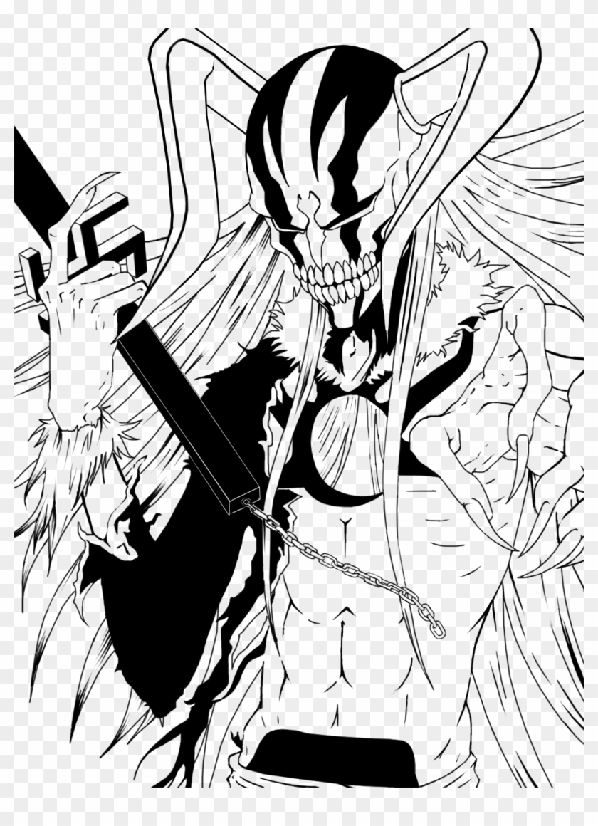 Hice La Mascara De Hollow Ichigo - Bleach Ichigo Vasto Lorde Manga Clipart