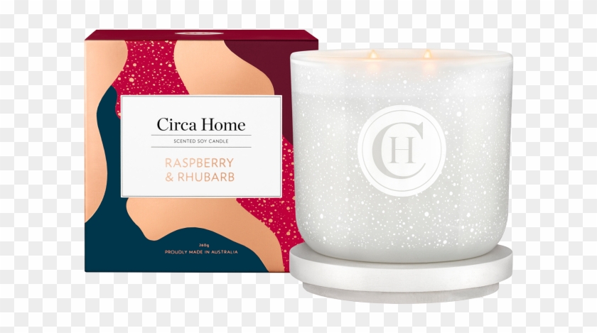 Circa Home 260g Raspberry And Rhubarb Christmas Candle - Christmas Candles Circa Home Clipart
