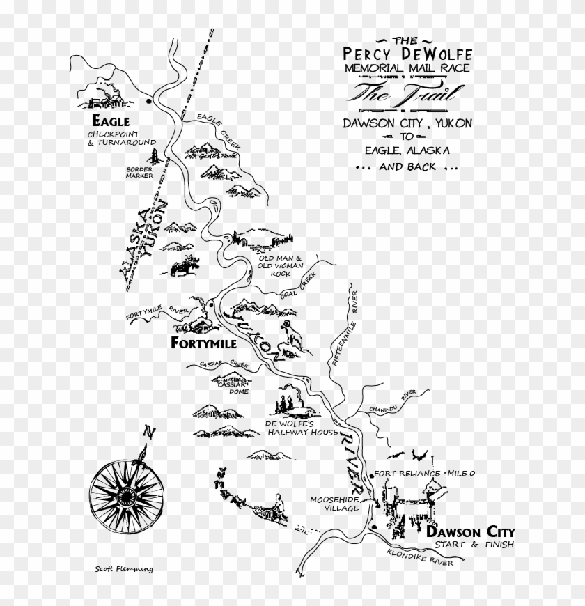 Hand-drawn Trail Map - Hand Drawn Trail Map Clipart
