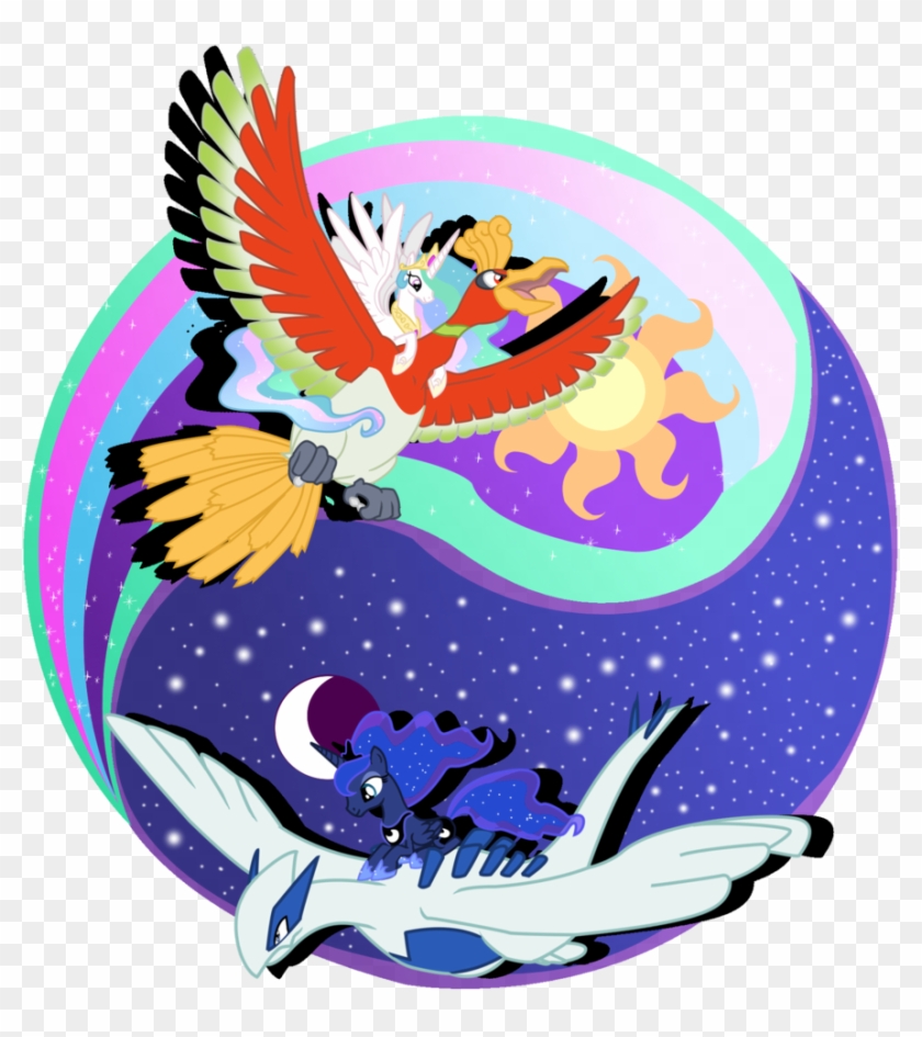 Pokémon X And Y Rarity Pinkie Pie Rainbow Dash Applejack - Luna Celestia Yin Yang Clipart