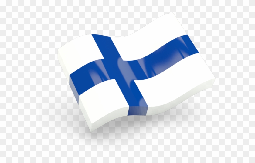 Finland Glossy Wave Icon 640 - Finnish Flag Png Clipart