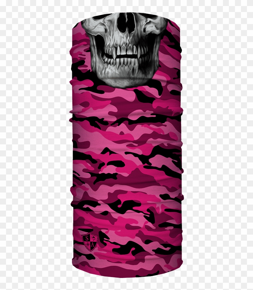 Pink Military Camo Skull - Camuflagem Png Clipart #5592053