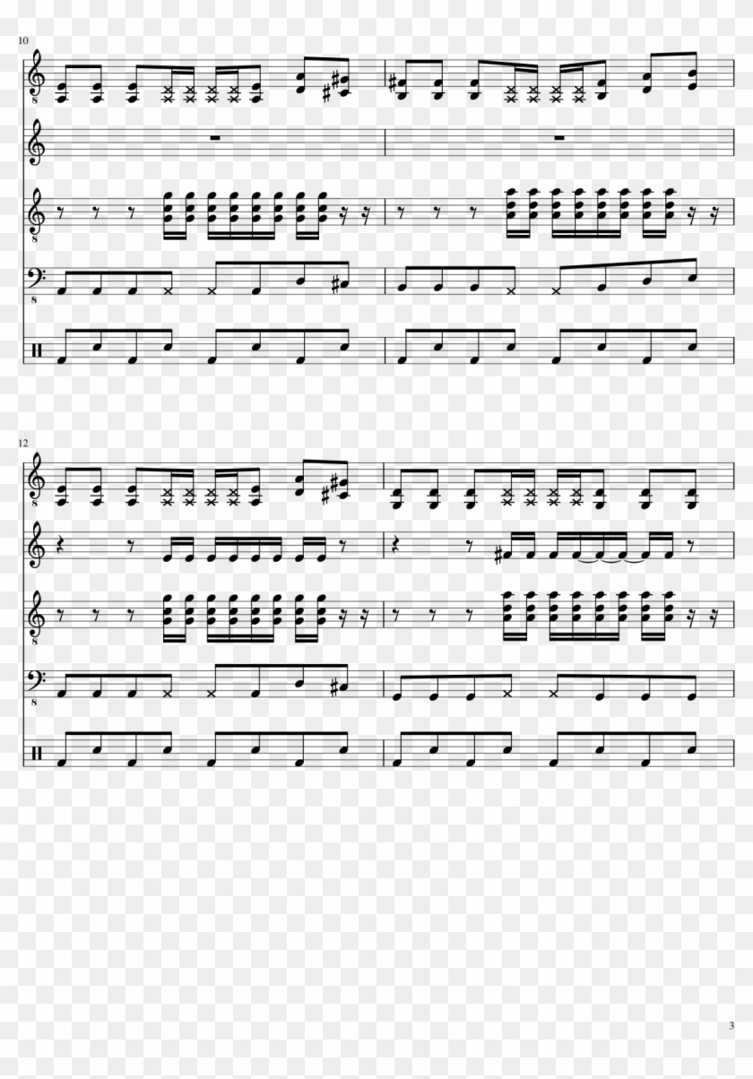 Battletoads & Double Dragon Stage 6 Slide, - Sheet Music Clipart