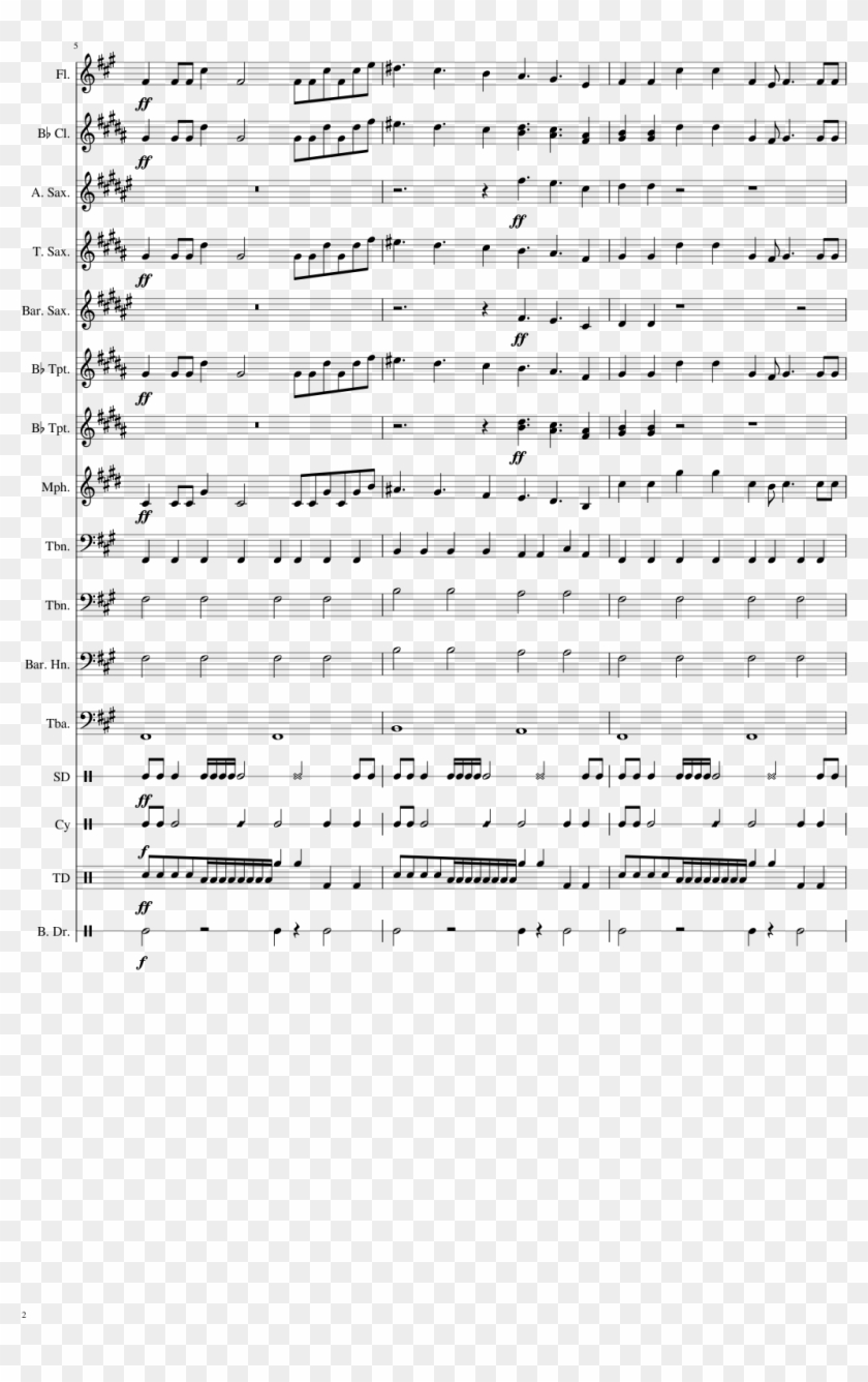 Buckle Your Pants Sheet Music 2 Of 10 Pages - Battleblock Theater Bari Sax Clipart #5593608
